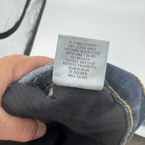 Carmar Los Angeles Distressed Raw Hem High Rise Straight Leg Jeans Size 27 - Picture 6 of 8